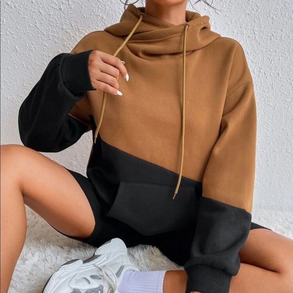 Tops - Boho color block hoodie jacket